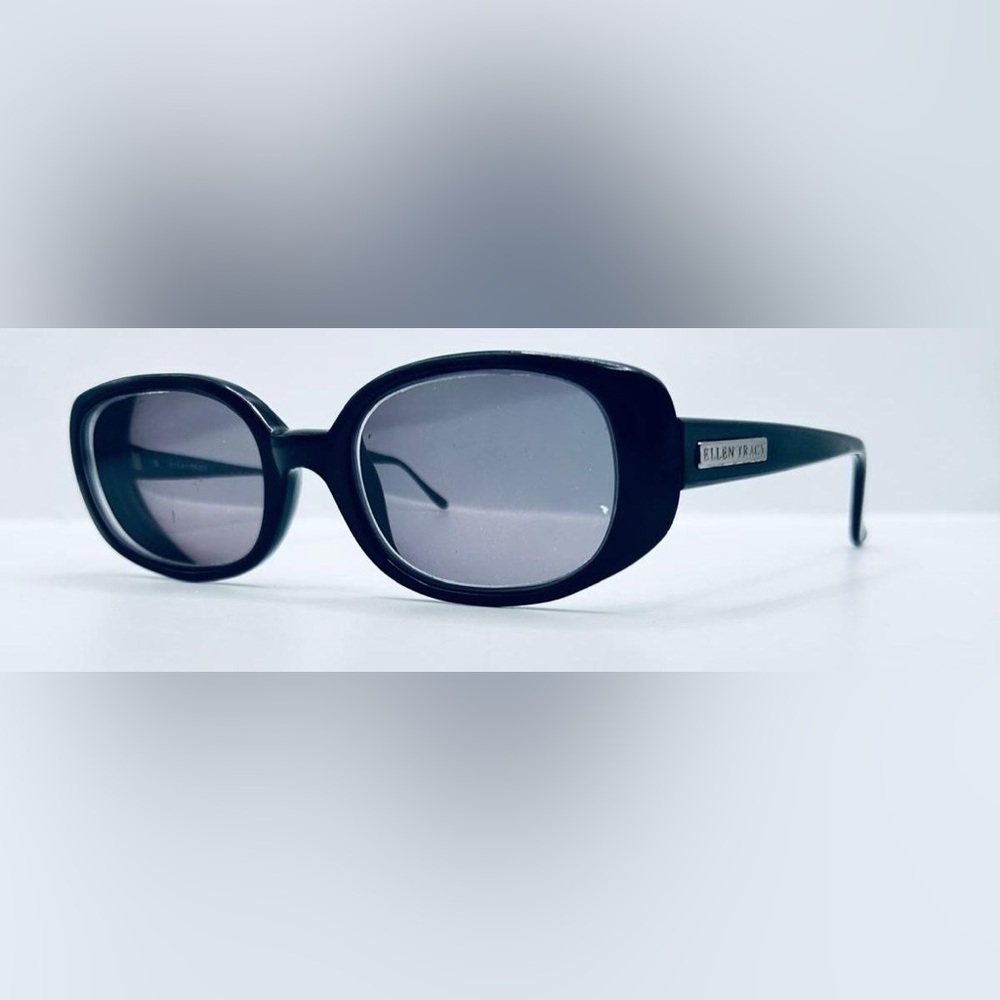 Ellen Tracy Black Oval Sunglasses Frames Only - Picture 2 of 8
